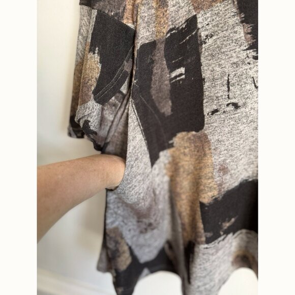 IC by Connie K Women’s Small Sweater Abstract Brushstroke Bell Sleeve Artsy Fall - Picture 8 of 12